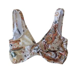 VENUS Paisley Print Bikini Top, Size S